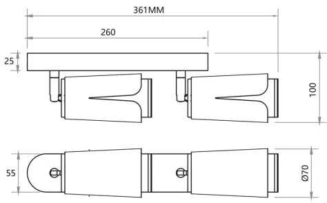 Faretto FIORE 2xGU10/8W/230V bianco