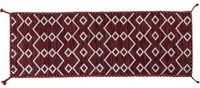 Tappeto moderno Toronto, stile kilim, 100% cotone, rosso, 180x60cm