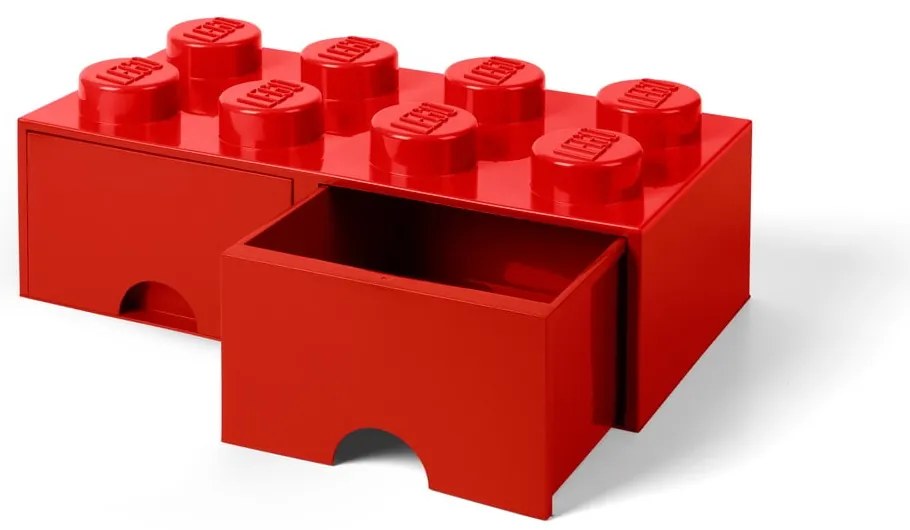 Scatola portaoggetti rossa con due cassetti - LEGO®
