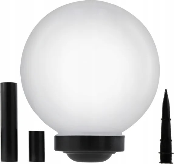 Lampada solare a LED 1,2 V, 6500 K, 200 mAh, Ø 30 cm, IP44, bianco/nero