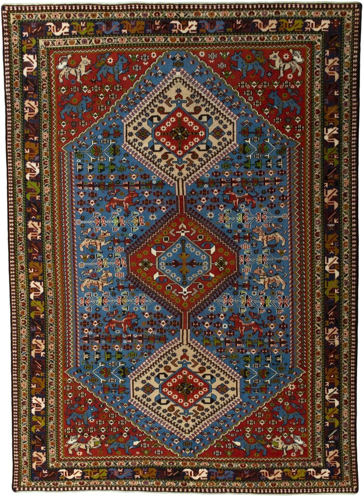 Yalameh Tappeto persiano 310x220 Blu (Iran) Annodato A Mano