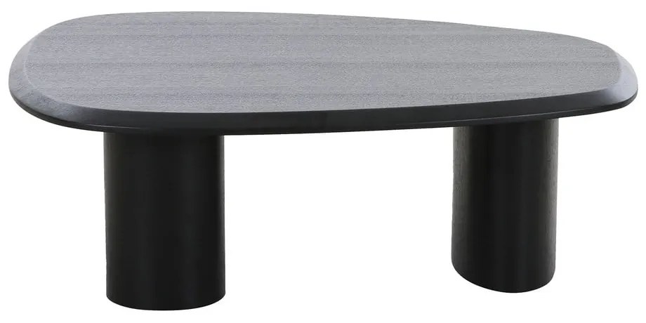 Tavolino nero con piano effetto frassino 78x96 cm Tirano - House Nordic