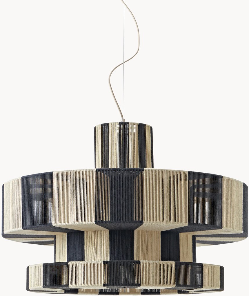 Lampada a sospensione grande in lino Lace