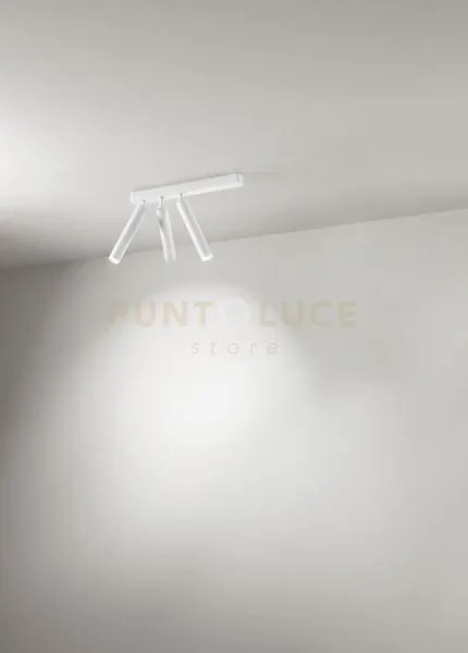 Plafoniera in alluminio colore bianco bambù led 30w 3000k cri?90 31...