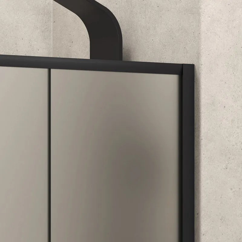 Porta doccia 150cm telaio nero e vetro opaco scorrevole | KFN5000NS - KAMALU