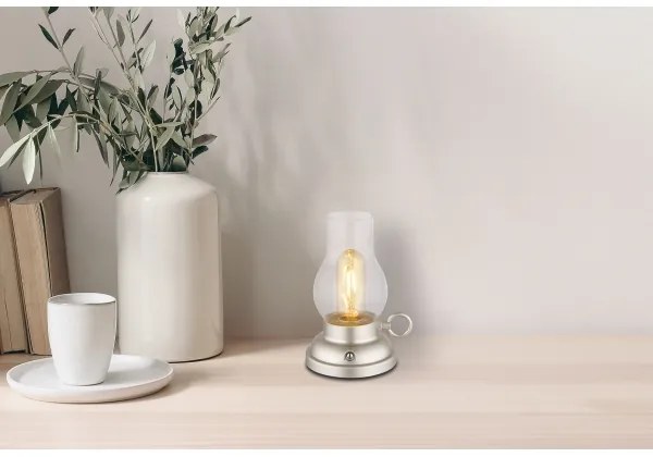 Globo 58016CH - Lampada da tavolo LED dimmerabile PETRO LED/1W/3,7V 1200mAh