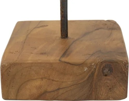 Scultura Stella In Teak Riciclato Cm 28X12X42 (Pezzi Unici - Non Rip. In Serie)