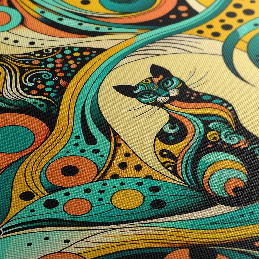Quadro su tela – Gatti colorati