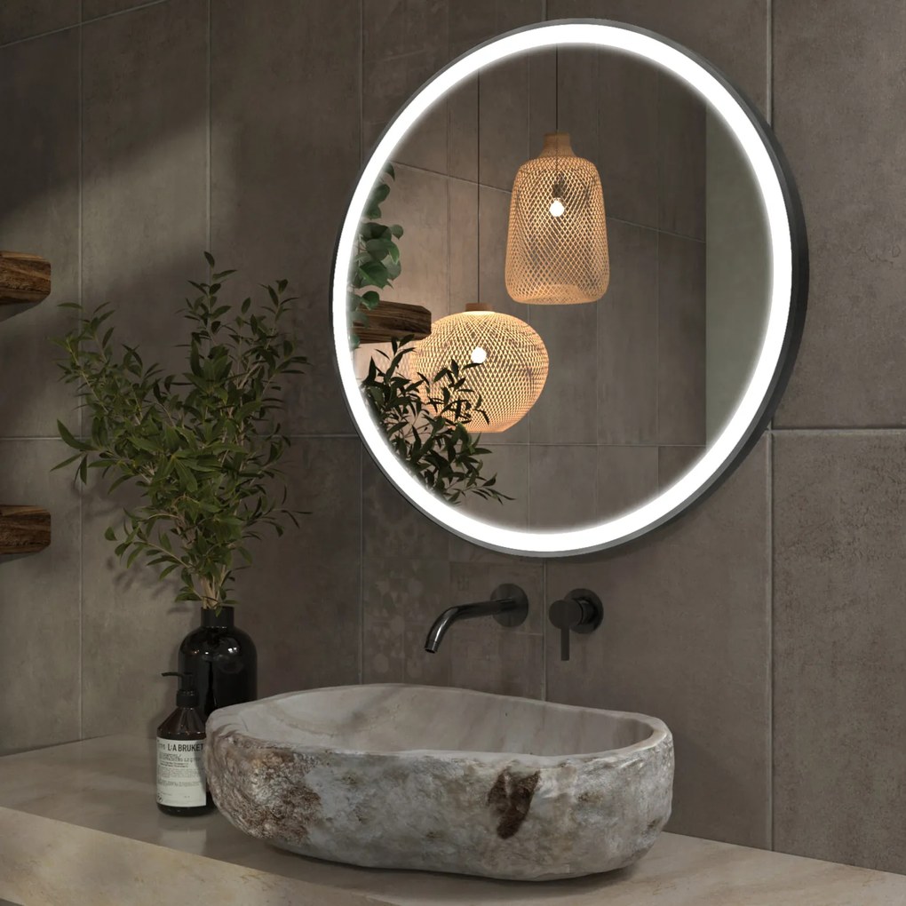 Specchio LED in cornice per bagno C1