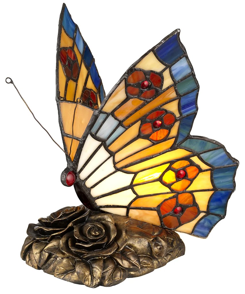 Abatjour Tiffany Tiffany Animal Lamps Vetro 1 Luce G9 3 Ledw 3000K 240Lm