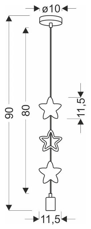 Lampada per bambini gialla e bianca con paralume in metallo Single - Candellux Lighting