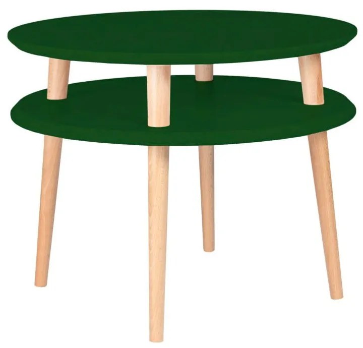 Tavolino verde scuro Ufo, ⌀ 57 cm - Ragaba