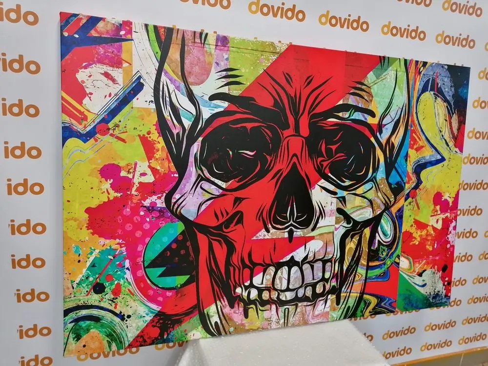 Quadro su tela – Teschio in versione graffiti