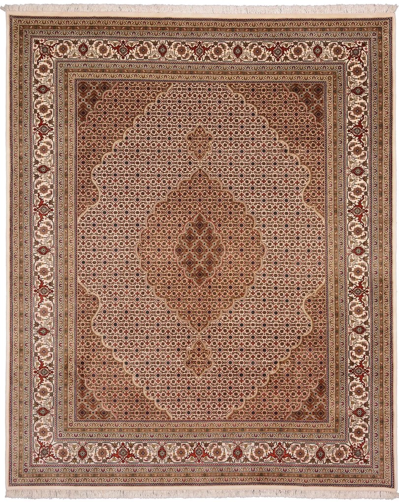 Tabriz Tappeto 310 x 250 Beige (Indian) Annodato A Mano
