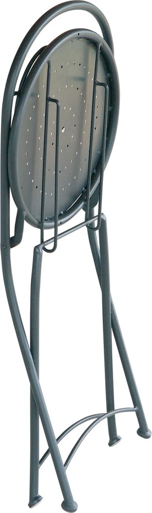 Sedia Pieghevole da Giardino 41x55x91 cm in Ferro Orta Grigio Antracite...