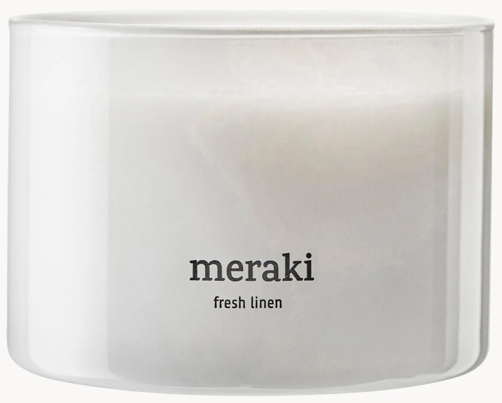 Candela profumata a tre stoppini Fresh Linen (gelsomino & rosa)