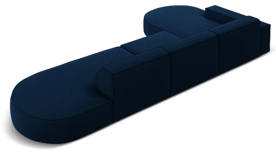 Divano angolare in velluto blu (angolo sinistro) Jodie - Micadoni Home