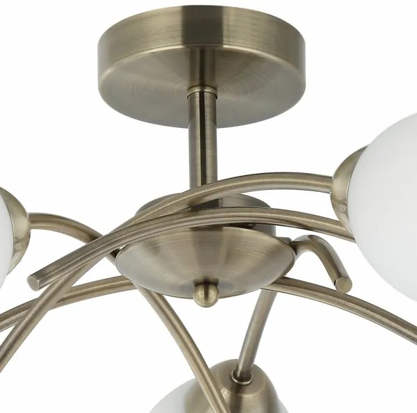 Lampadario a plafone DONNA 5xE27/60W/230V patina