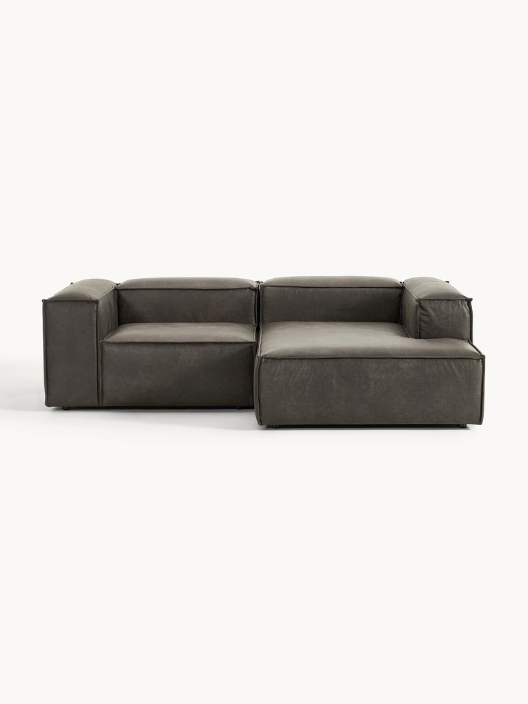 Divano angolare componibile 2 posti in pelle riciclata Lennon