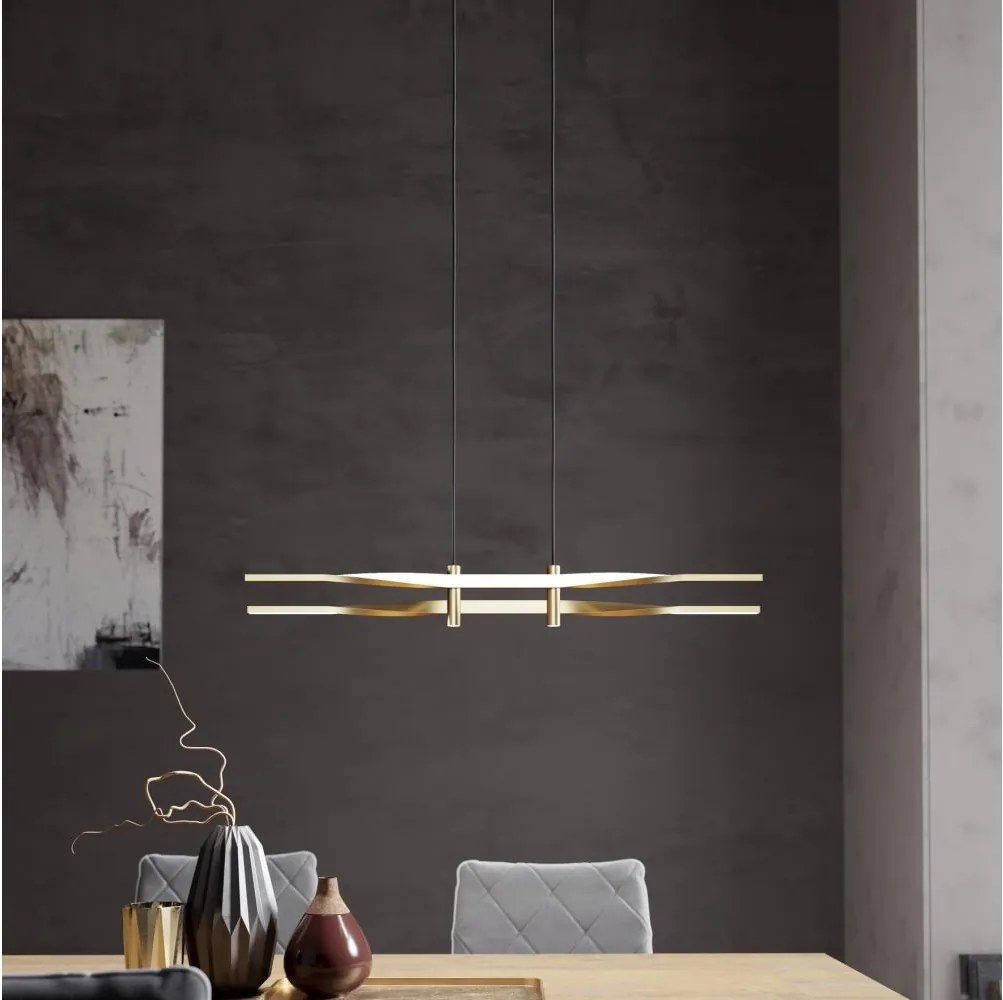 Eglo 901226 - Lampadario LED a sospensione con cavo COLMEAL LED/21W/230V, dorato