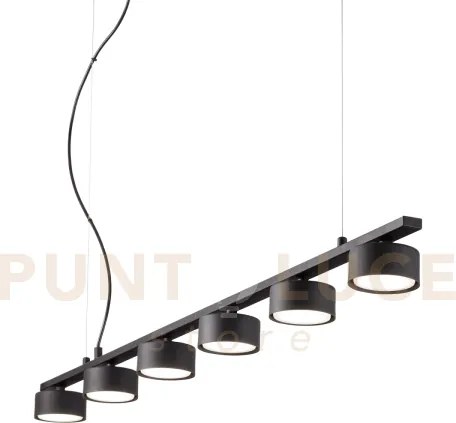 Minor lampadario sospeso in metallo nero 6 luci attacco gx53 lampad...