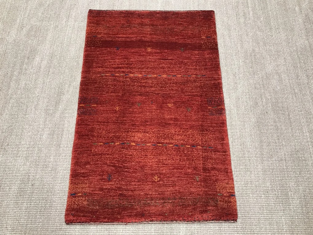 Loribaft Tappeto 110x70 Rosso (Iran) Annodato A Mano