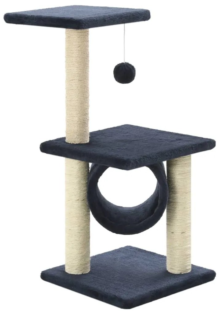 Albero per gatti con tiragraffi in sisal 65 cm blu scuro