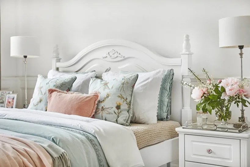 Letto in stile provenzale Bianco 160x200 Princess 886-Arrediorg.it