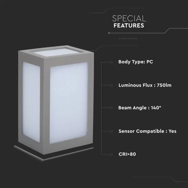 Applique LED da esterno LED/12W/230V 4000K IP65