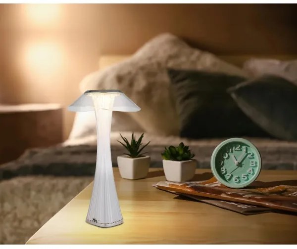 Globo 21025C-LED Lampada da tavolo ricaricabile dimmerabile AMBRA LED/2,5W/3,7V 2700K/4500K/6500K bianco