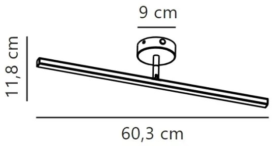 Nordlux LED illuminazione specchio bagno IP44 LED 7,2W 230V 60 cm cromo opaco
