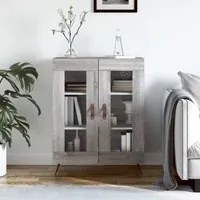 Credenza Grigio Sonoma 69,5x34x90 cm in Legno Multistrato 827762