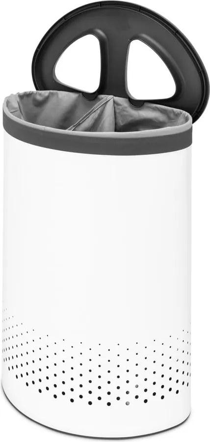Cesto portabiancheria in metallo bianco 55 l Selector - Brabantia