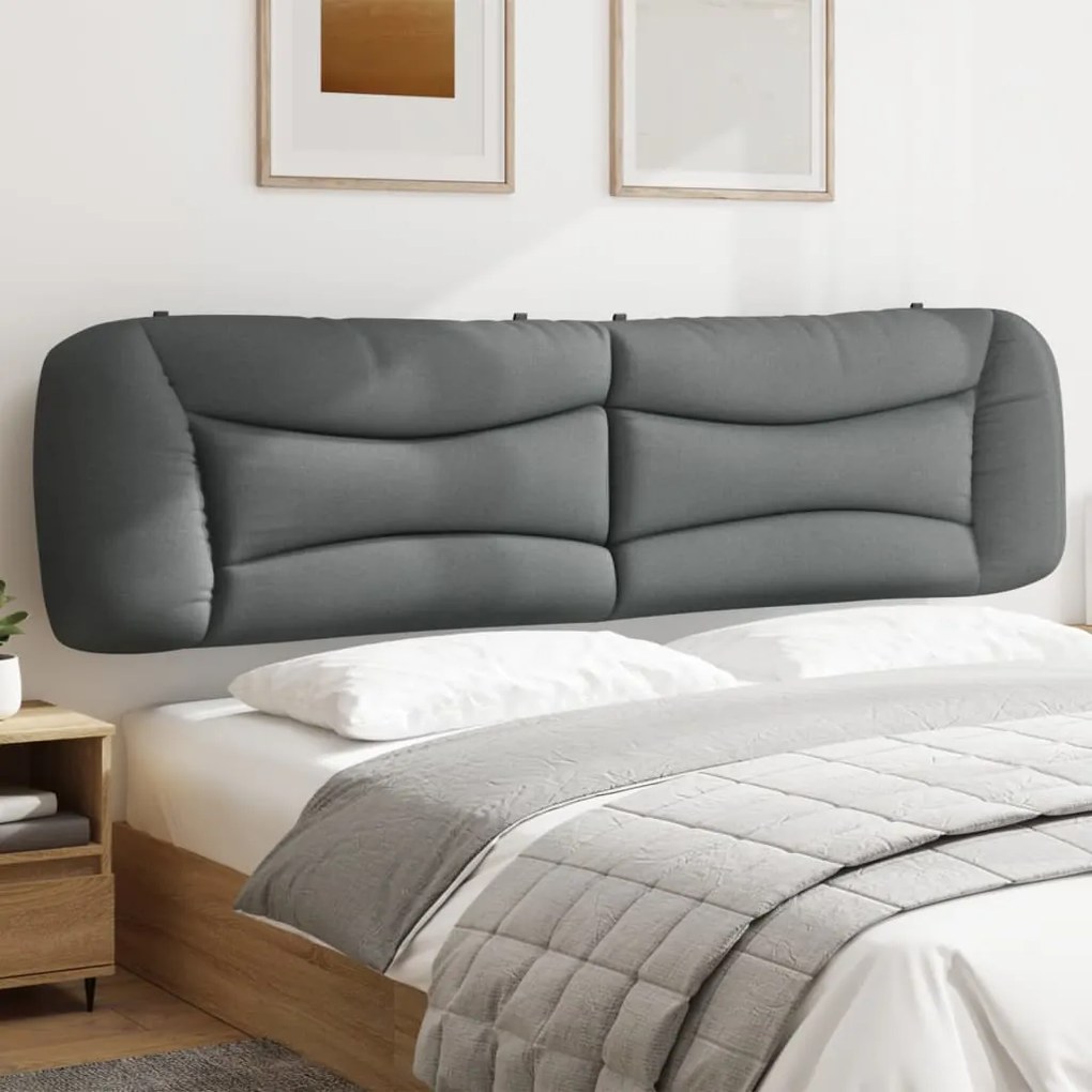 Cuscino Testiera Grigio Chiaro 200 Cm İn Tessuto /