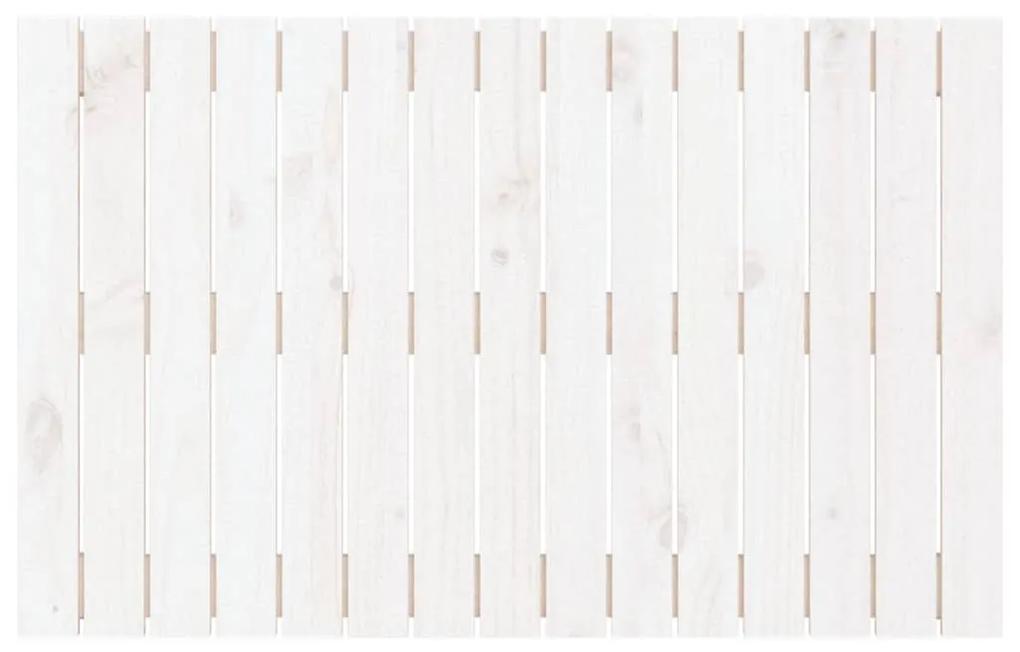 Testiera da parete bianca 95,5x3x60cm in legno massello di pino