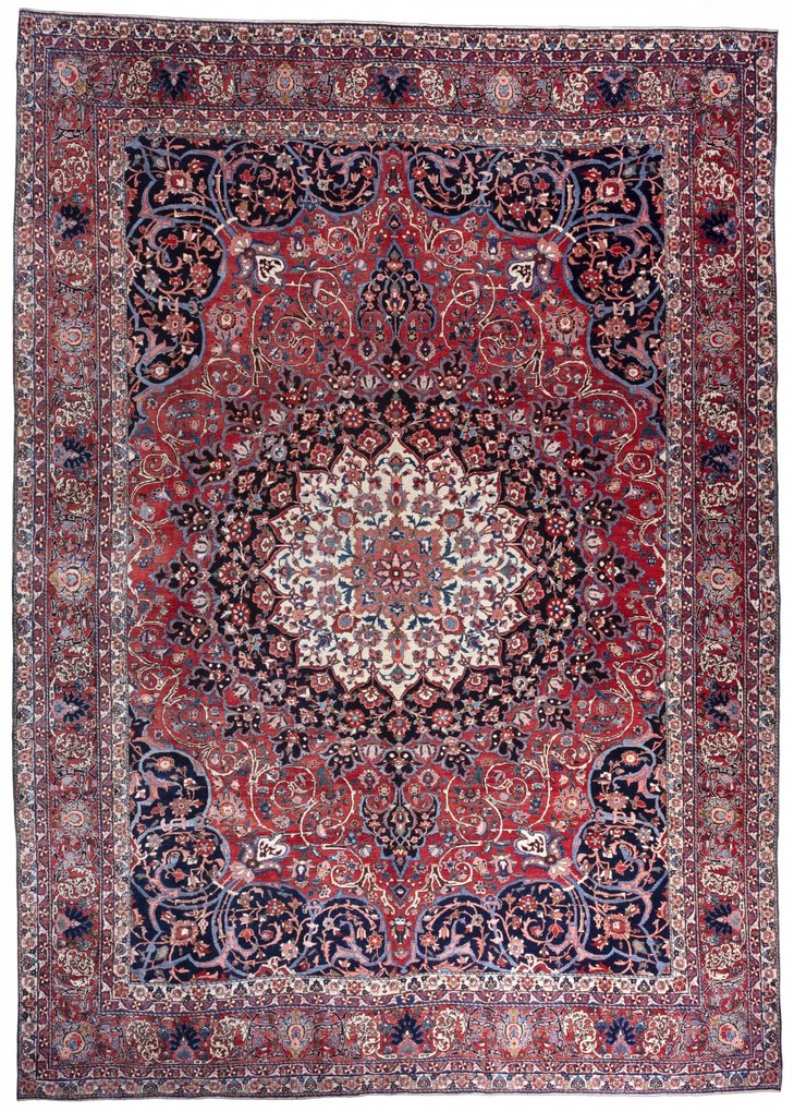 Bakhtiar Tappeto persiano 340x470 Rosso (Iran) Annodato A Mano