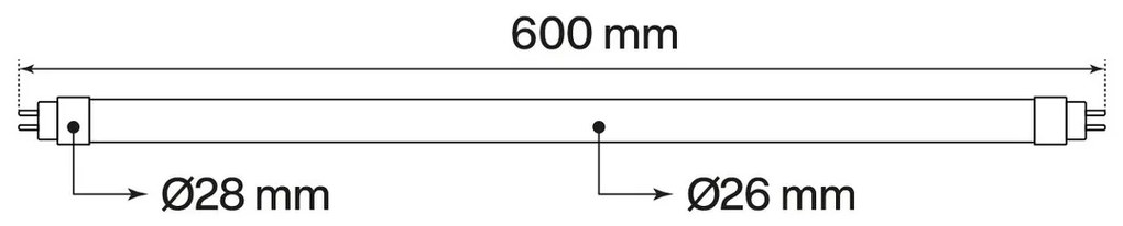 Tubo LED 9W 60cm 130lm/W - Starter Incluso - Osram chip LED Colore Bianco Freddo 6.000K