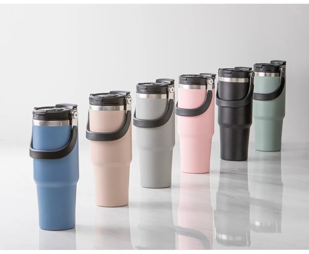 Bottiglia bottiglia da viaggio blu in acciaio inox 1 l Eco – Ladelle