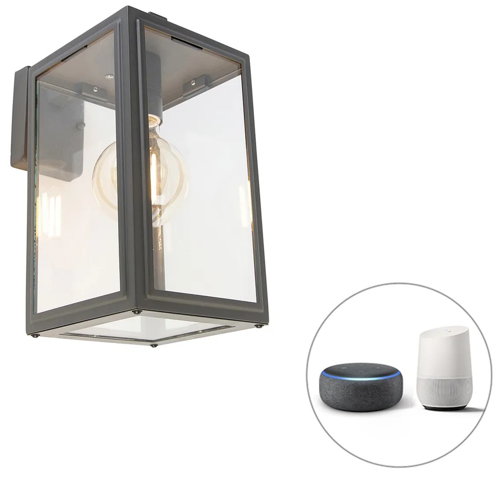 Lampada da parete per esterni intelligente grigia incl. Wifi G95 - Sutton down