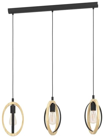 Eglo 43462 - Lampadario a sospensione con filo BASILDON 3xE27/40W/230V