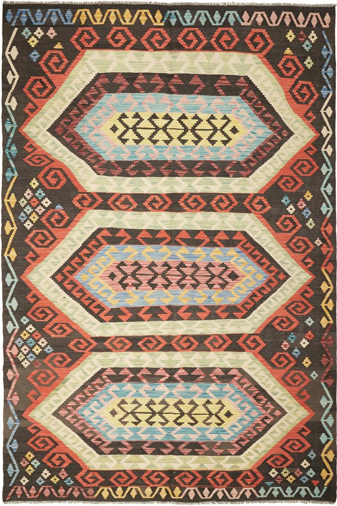 Kilim Tappeto 200x300 (Pakistan) Tessuto A Mano