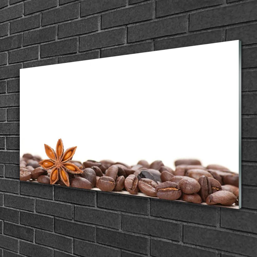 Quadro su vetro Cucina a chicchi di caffè 100x50 cm
