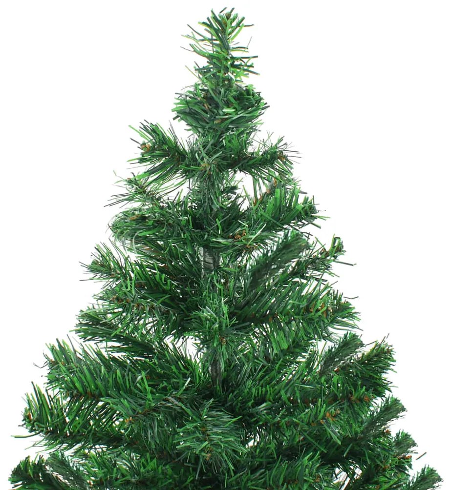 Albero di Natale Preilluminato Palline Bianco 210 cm 910 Rami