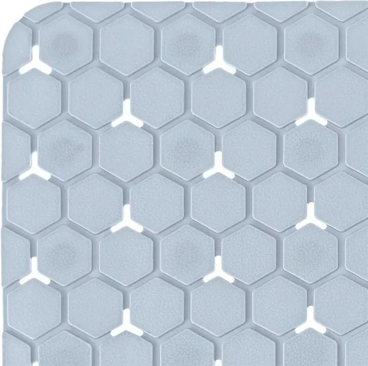 Tappeto bagno antiscivolo azzurro 75x43 cm Maya