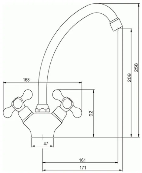 Novaservis - Miscelatore per lavello TITANIA RETRO cromo lucido