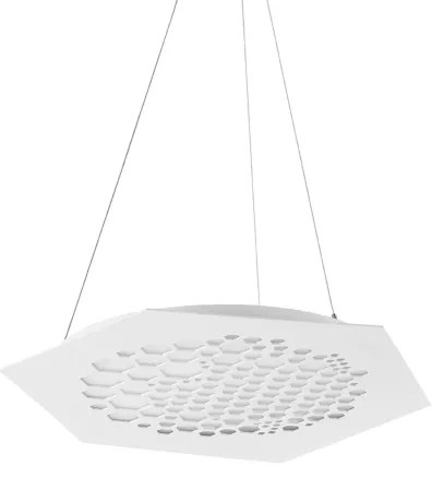 Lampada a sospensione esagonale LED 33W 3000K metallo bianco opaco ALVEARE MD