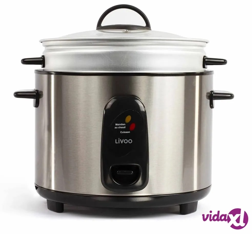 Livoo Cuociriso e Vaporiera per 10 Persone 1,8 L 700 W Argento