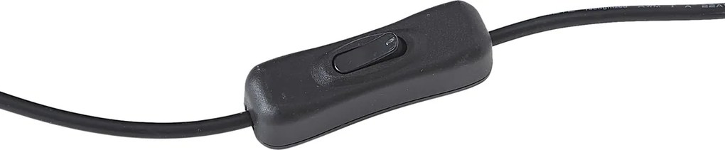 Lampada da parete moderna nera con LED inclusi - Letterbox