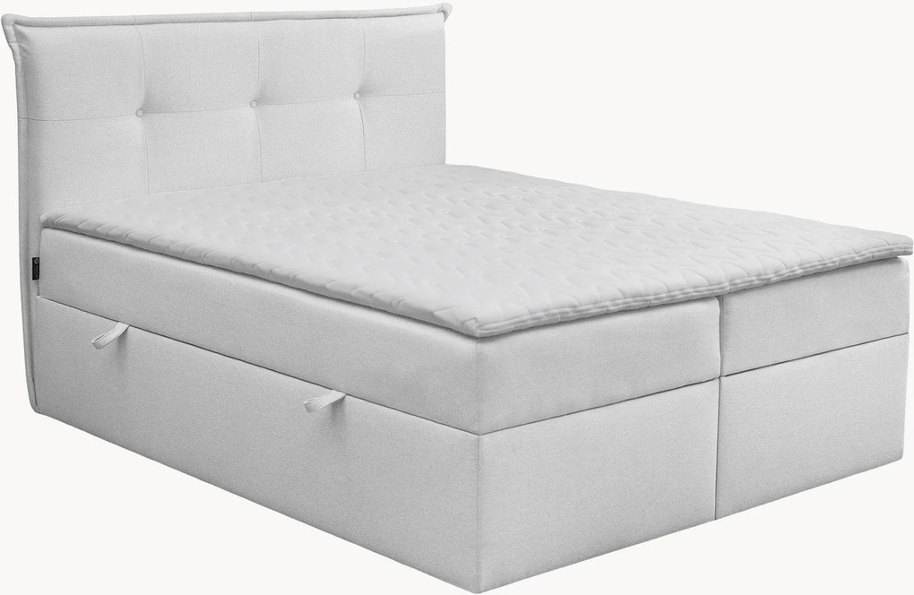 Letto boxspring fatto a mano con contenitore Cloud, H3
