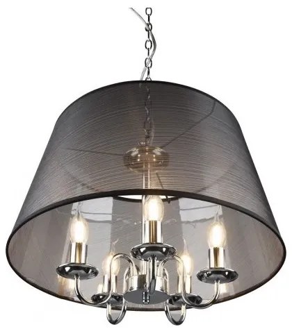 Reality - Lampadario LED a catena CIMA 5xE14/40W/230V nero